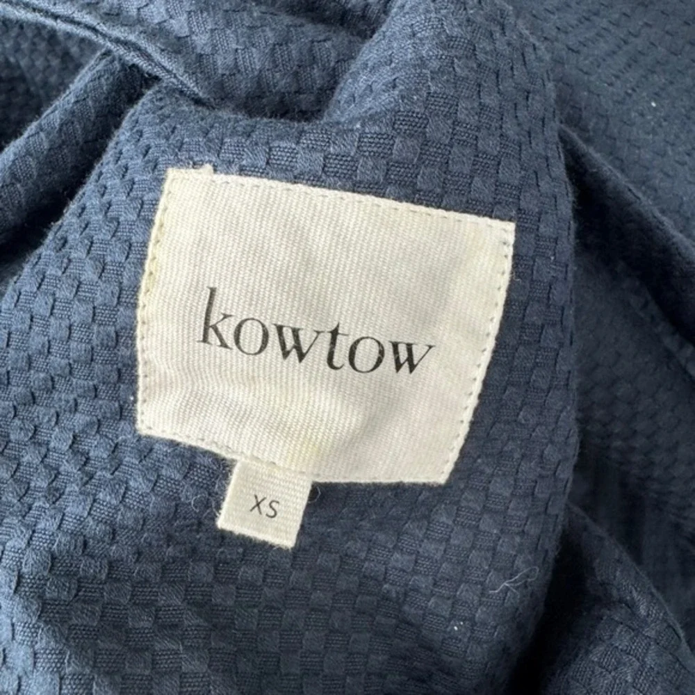 Kowtow‎ Knotted Tie Top and Edition Pants in Navy Blue Basketweave Matching Set